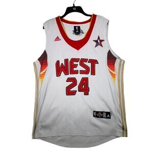 Adidas NBA 2009 All-Star Kobe Bryant West #24 Jersey White Red Sz L